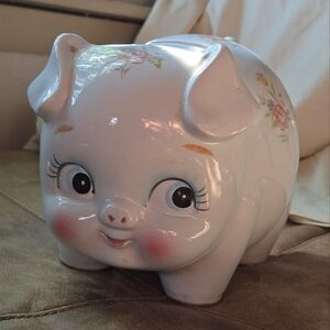 Vintage Lefton Ceramic Piggy Bank